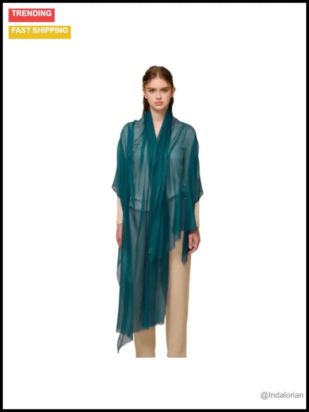100% Cashmere Shawl Wrap Oversized Featherlight Thin Sheer Scarf All Seasons
